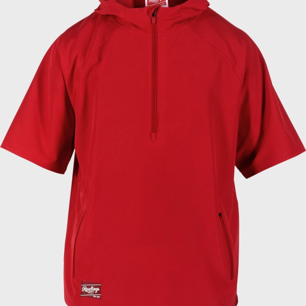 RAWLINGS COLORSYNC SHORT SLEEVE HOODED CAGE JACKET EUC